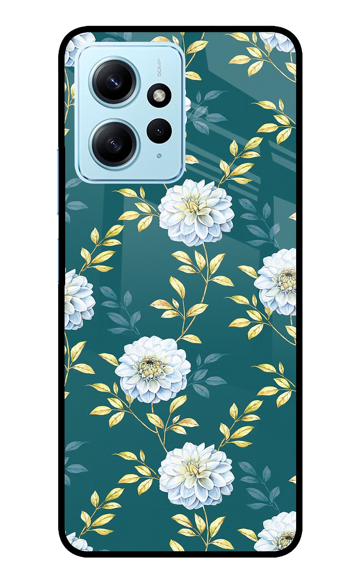Flowers Redmi Note 12 4G Glass Case
