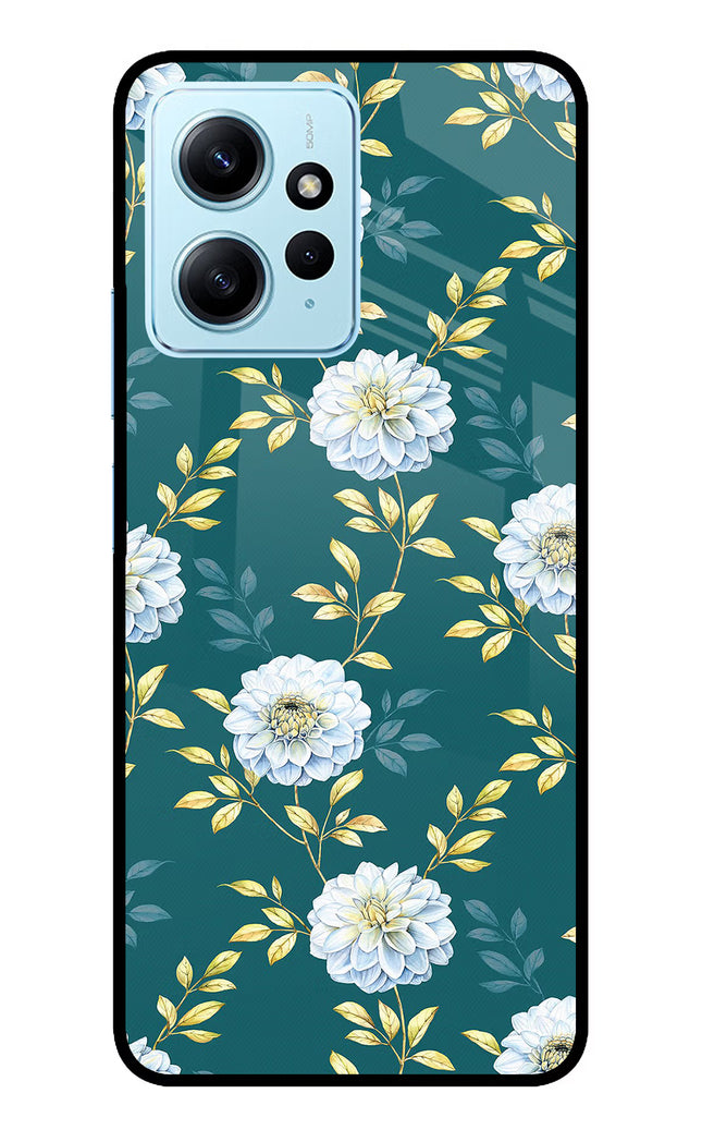 Flowers Redmi Note 12 4G Glass Case Back Cover by Casekaro