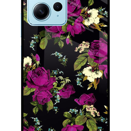 Flowers Redmi Note 12 4G Glass Case Back Cover by Casekaro