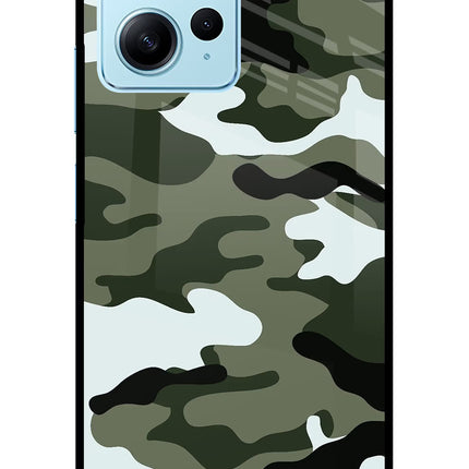 Camouflage Redmi Note 12 4G Glass Case Back Cover by Casekaro
