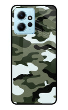Camouflage Redmi Note 12 4G Glass Case Back Cover by Casekaro