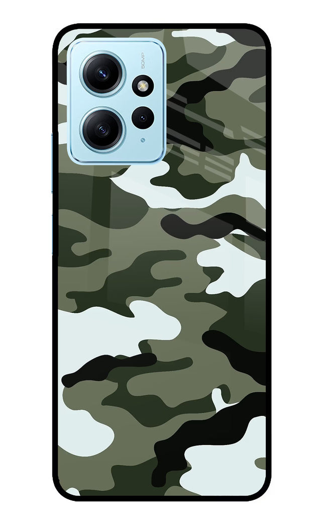 Camouflage Redmi Note 12 4G Glass Case Back Cover by Casekaro