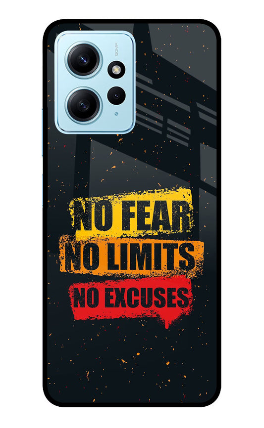 No Fear No Limits No Excuse Redmi Note 12 4G Glass Case