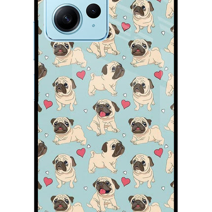 Pug Dog Redmi Note 12 4G Glass Case Back Cover by Casekaro