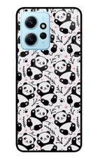 Cute Panda Redmi Note 12 4G Glass Case Back Cover by Casekaro