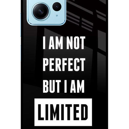 I Am Not Perfect But I Am Limited Edition Redmi Note 12 4G Glass Case Back Cover by Casekaro