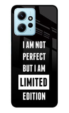 I Am Not Perfect But I Am Limited Edition Redmi Note 12 4G Glass Case Back Cover by Casekaro