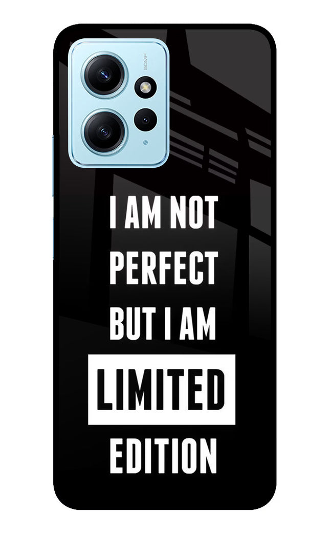 I Am Not Perfect But I Am Limited Edition Redmi Note 12 4G Glass Case Back Cover by Casekaro