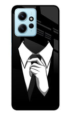 Black Tie Redmi Note 12 4G Glass Case Back Cover by Casekaro