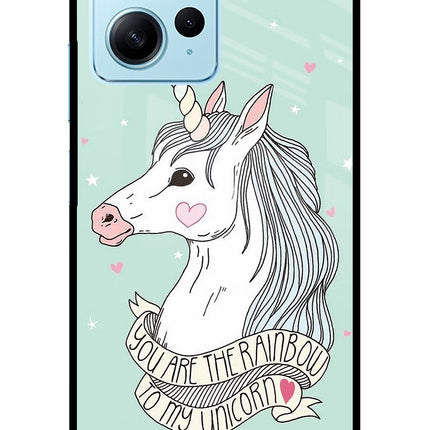 Unicorn Wallpaper Redmi Note 12 4G Glass Case Back Cover by Casekaro