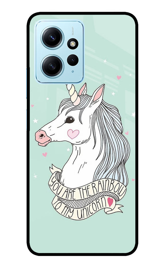 Unicorn Wallpaper Redmi Note 12 4G Glass Case Back Cover by Casekaro