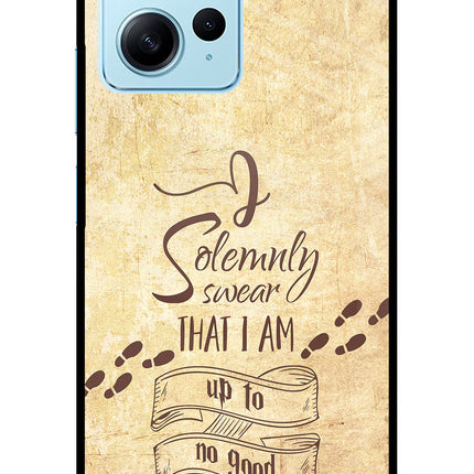 I Solemnly swear that i up to no good Redmi Note 12 4G Glass Case Back Cover by Casekaro