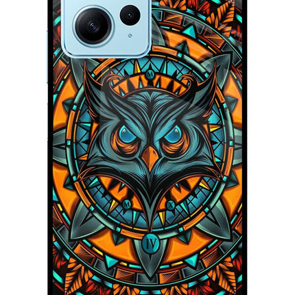 Angry Owl Art Redmi Note 12 4G Glass Case Back Cover by Casekaro