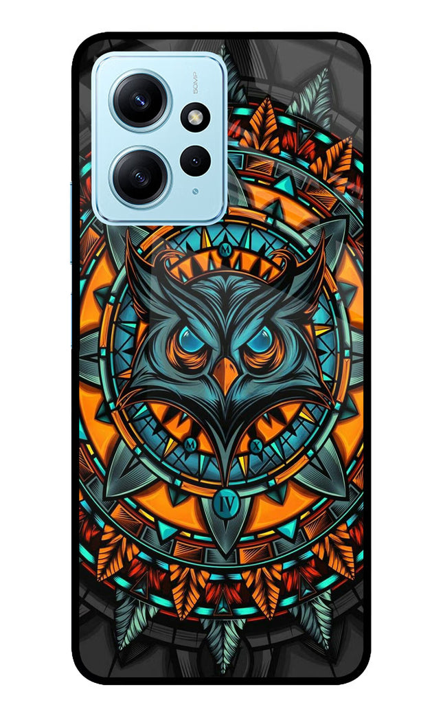 Angry Owl Art Redmi Note 12 4G Glass Case Back Cover by Casekaro