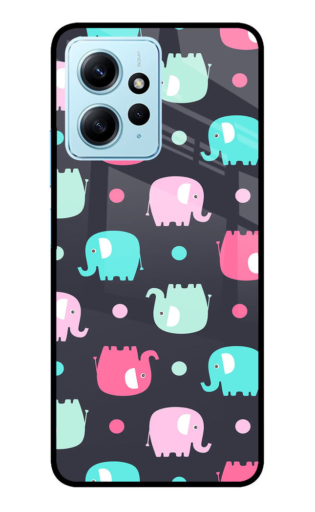 Elephants Redmi Note 12 4G Glass Case Back Cover by Casekaro