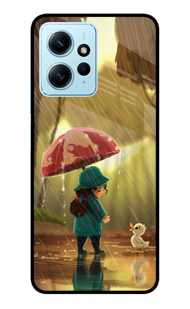 Rainy Day Redmi Note 12 4G Glass Case Back Cover by Casekaro