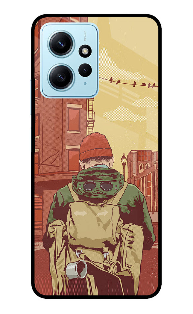 Adventurous Redmi Note 12 4G Glass Case Back Cover by Casekaro