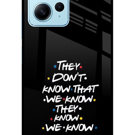 FRIENDS Dialogue Redmi Note 12 4G Glass Case Back Cover by Casekaro