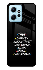 FRIENDS Dialogue Redmi Note 12 4G Glass Case Back Cover by Casekaro