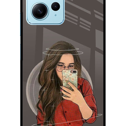 Selfie Queen Redmi Note 12 4G Glass Case Back Cover by Casekaro