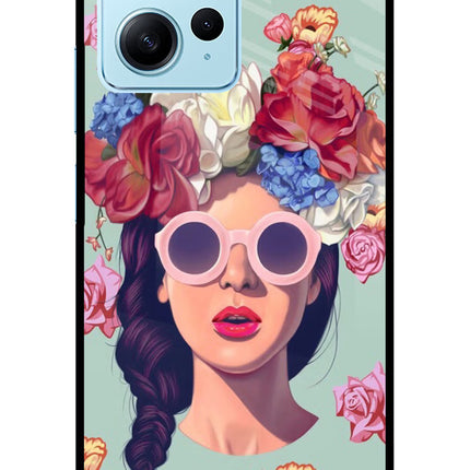 Pretty Girl Redmi Note 12 4G Glass Case Back Cover by Casekaro