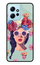 Pretty Girl Redmi Note 12 4G Glass Case Back Cover by Casekaro