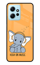 High On Music Redmi Note 12 4G Glass Case Back Cover by Casekaro
