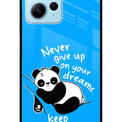 Keep Sleeping Redmi Note 12 4G Glass Case Back Cover by Casekaro