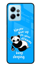 Keep Sleeping Redmi Note 12 4G Glass Case Back Cover by Casekaro
