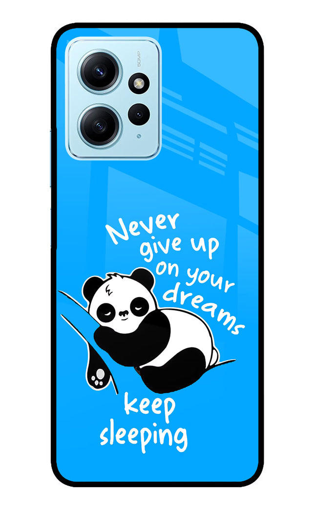 Keep Sleeping Redmi Note 12 4G Glass Case Back Cover by Casekaro