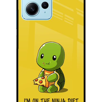 I'm on Ninja Diet Redmi Note 12 4G Glass Case Back Cover by Casekaro