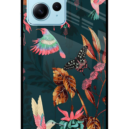 Birds Redmi Note 12 4G Glass Case Back Cover by Casekaro