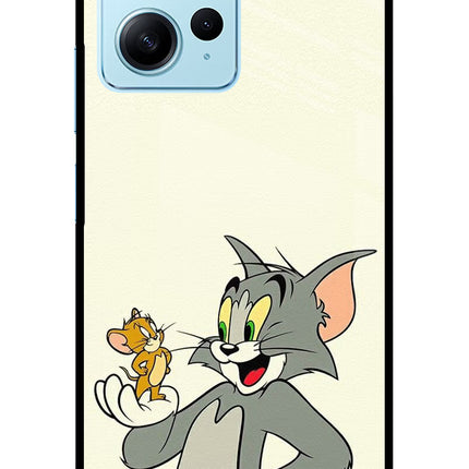 Tom & Jerry Redmi Note 12 4G Glass Case Back Cover by Casekaro