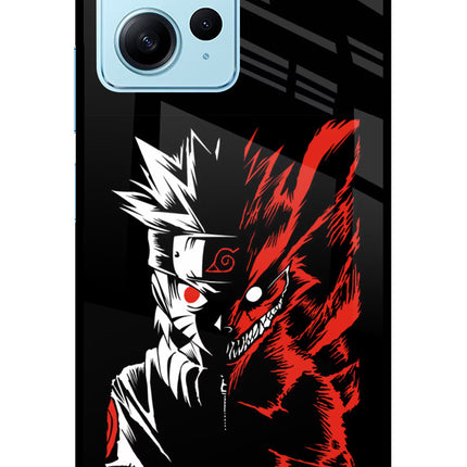 Naruto Two Face Redmi Note 12 4G Glass Case Back Cover by Casekaro