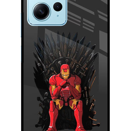 Ironman Throne Redmi Note 12 4G Glass Case Back Cover by Casekaro