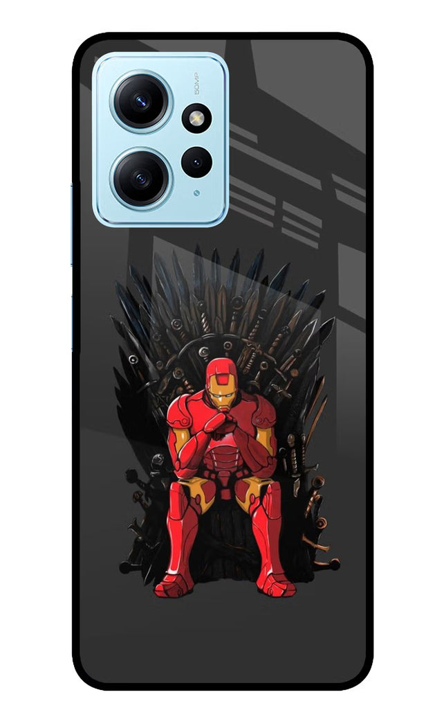 Ironman Throne Redmi Note 12 4G Glass Case Back Cover by Casekaro