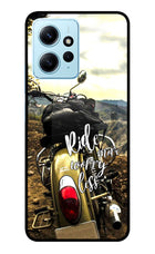 Ride More Worry Less Redmi Note 12 4G Glass Case Back Cover by Casekaro