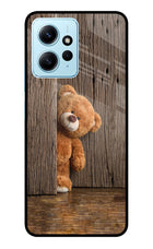 Teddy Wooden Redmi Note 12 4G Glass Case Back Cover by Casekaro