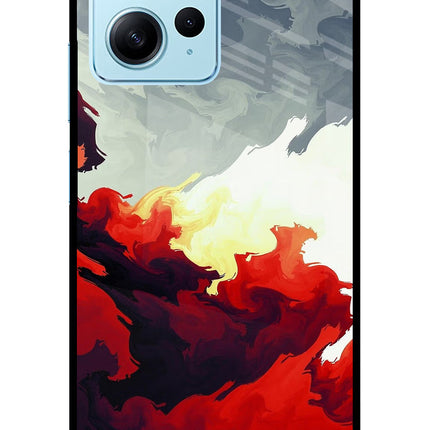 Fire Cloud Redmi Note 12 4G Glass Case Back Cover by Casekaro