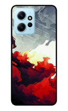 Fire Cloud Redmi Note 12 4G Glass Case Back Cover by Casekaro