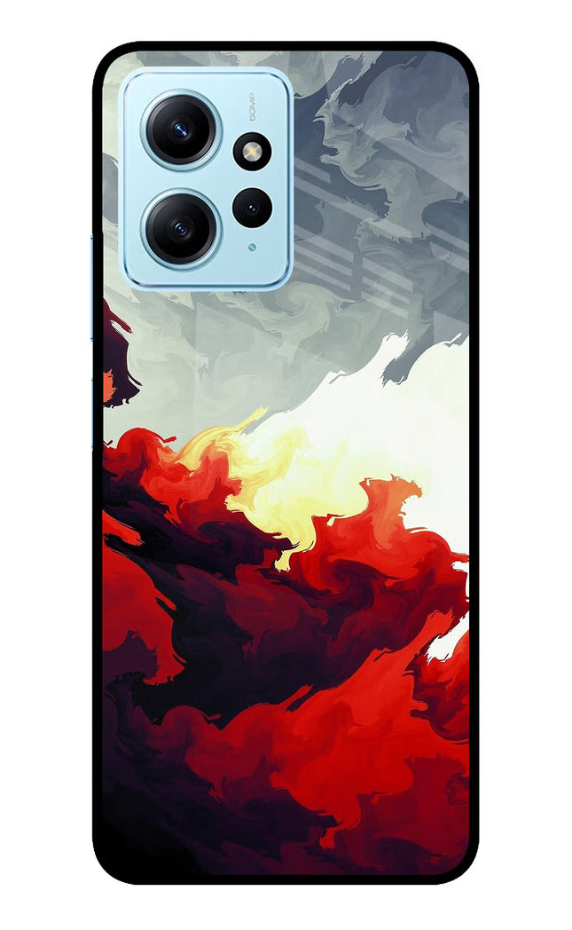 Fire Cloud Redmi Note 12 4G Glass Case Back Cover by Casekaro