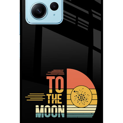 To the Moon Redmi Note 12 4G Glass Case Back Cover by Casekaro