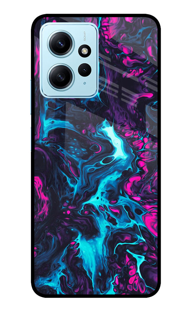 Abstract Redmi Note 12 4G Glass Case Back Cover by Casekaro