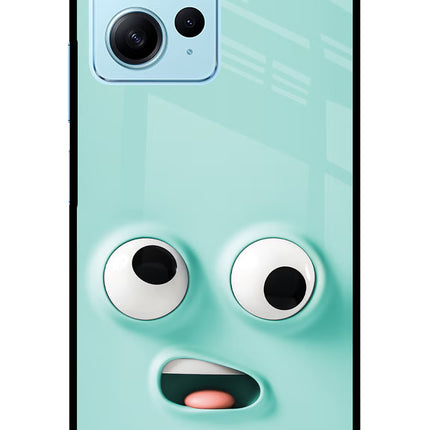Funny Cartoon Redmi Note 12 4G Glass Case Back Cover by Casekaro
