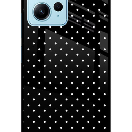 White Dots Redmi Note 12 4G Glass Case Back Cover by Casekaro