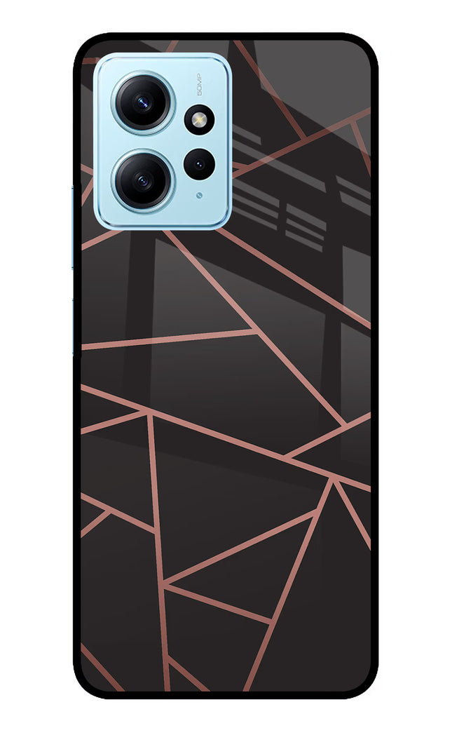 Geometric Pattern Redmi Note 12 4G Glass Case Back Cover by Casekaro
