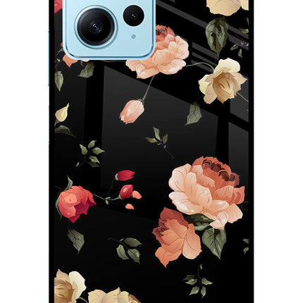 Flowers Redmi Note 12 4G Glass Case Back Cover by Casekaro