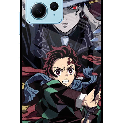 Demon Slayer Redmi Note 12 4G Glass Case Back Cover by Casekaro