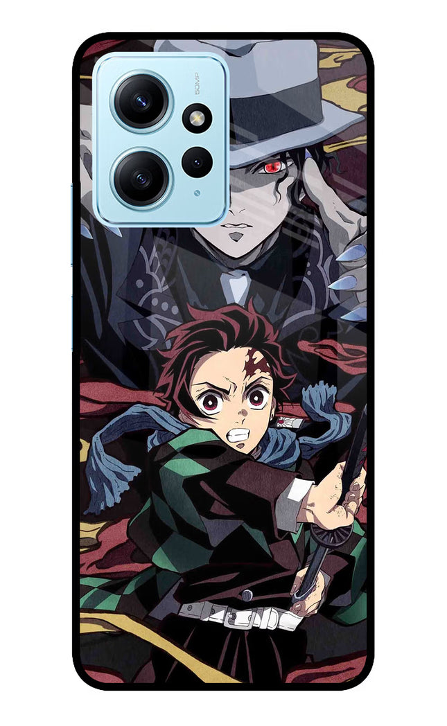 Demon Slayer Redmi Note 12 4G Glass Case Back Cover by Casekaro