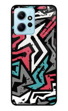 Geometric Graffiti Redmi Note 12 4G Glass Case Back Cover by Casekaro